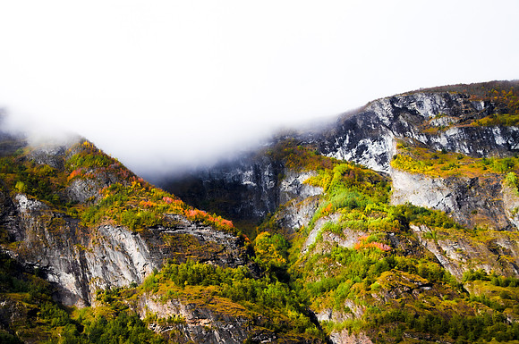Sunlit Mountains of the Aurlandsfjord